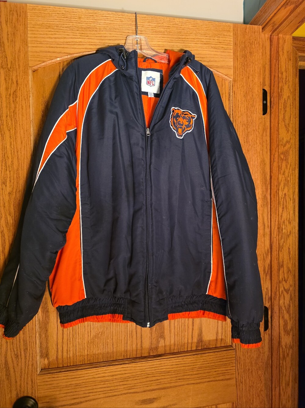 Chicago Bears Navy & Orange Hooded Jacket